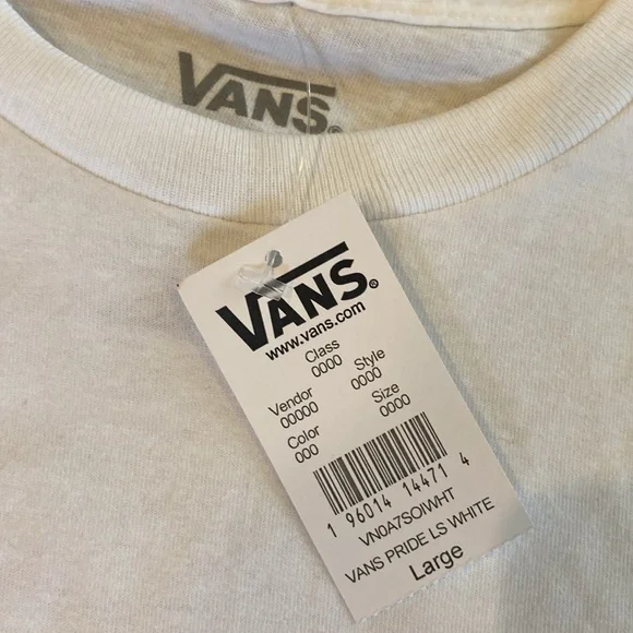 Vans Pride Unisex Long Sleeve Tee Shirt Large - Picture 3 of 5